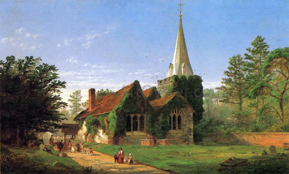  Jasper Francis Cropsey The Church at Stoke Poges - Hand Painted Oil Painting