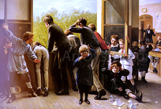  Auguste Joseph Trupheme The Class Pranksters - Hand Painted Oil Painting