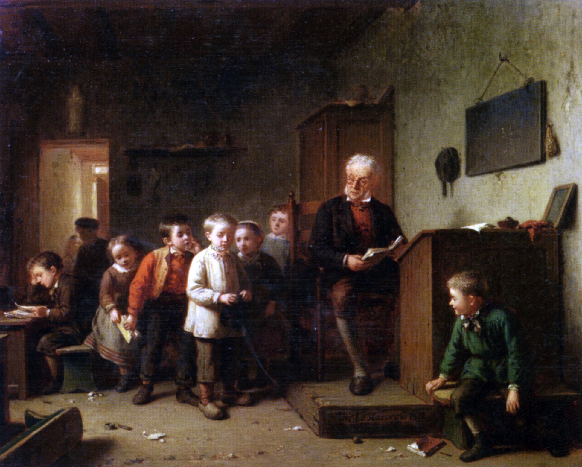  Theodore Bernardde Heuvel The Classroom - Hand Painted Oil Painting