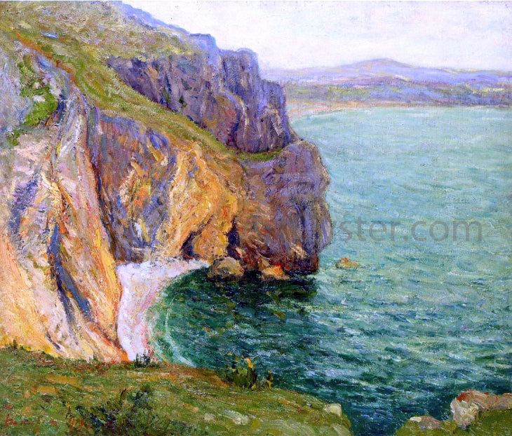  Maxime Maufra The Cliffs at Polhor, Morgat - Hand Painted Oil Painting