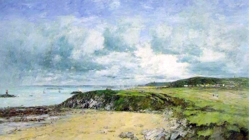  Eugene-Louis Boudin The Coast of Portrieux - Hand Painted Oil Painting