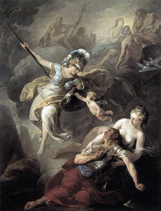  Joseph Benoit Suvee The Combat of Mars and Minerva - Hand Painted Oil Painting