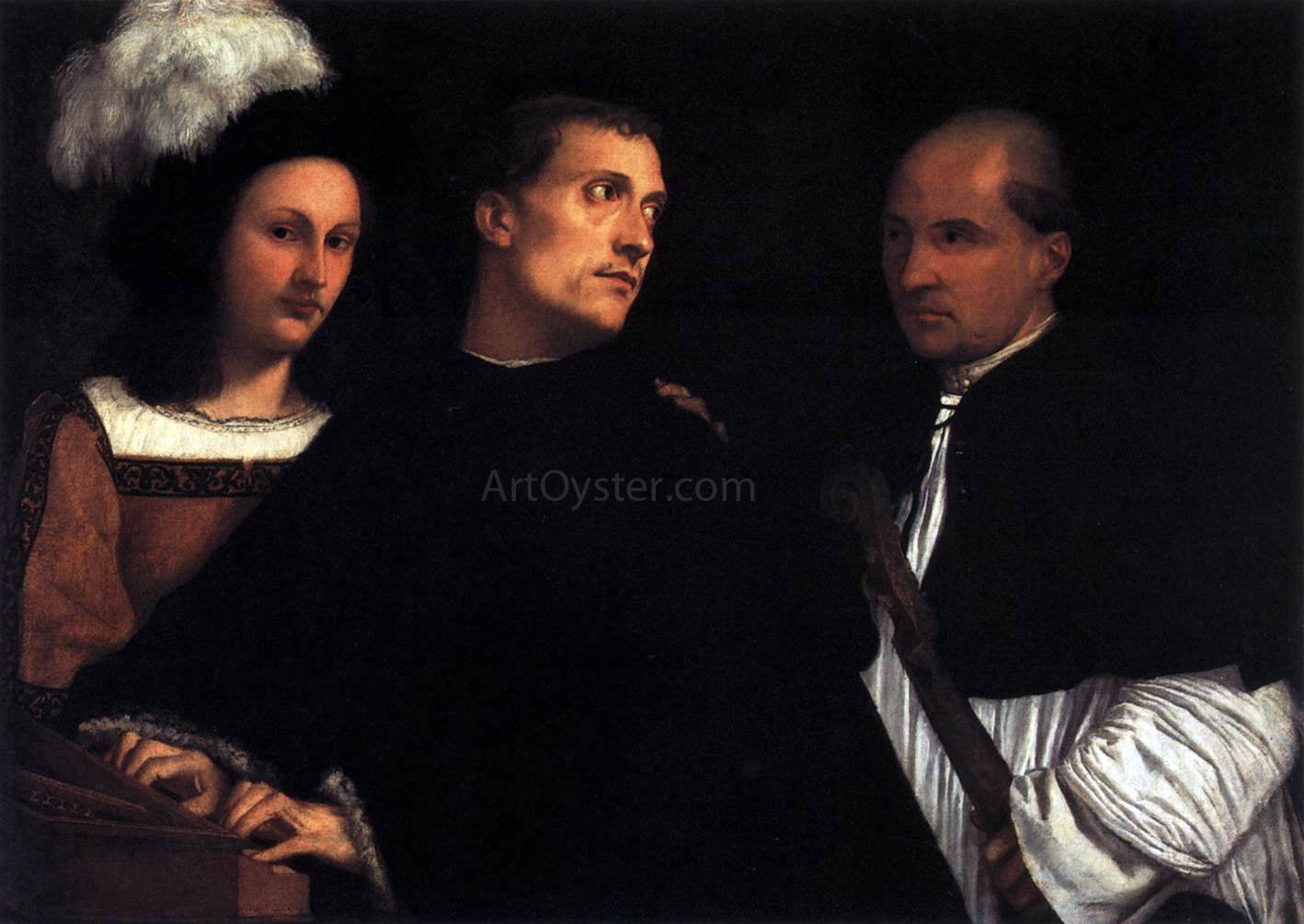  Titian The Concert - Hand Painted Oil Painting