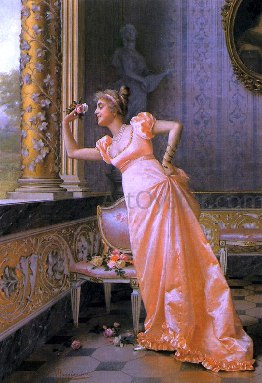  Vittorio Reggianini The Coquette - Hand Painted Oil Painting