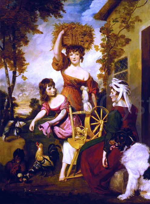  Sir Joshua Reynolds The Cottagers - Hand Painted Oil Painting