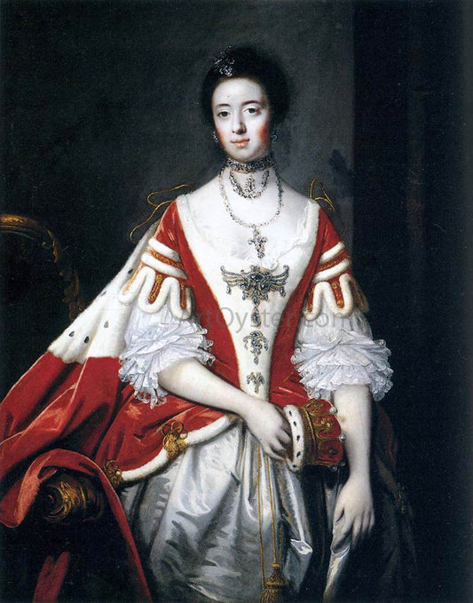  Sir Joshua Reynolds The Countess of Dartmouth - Hand Painted Oil Painting