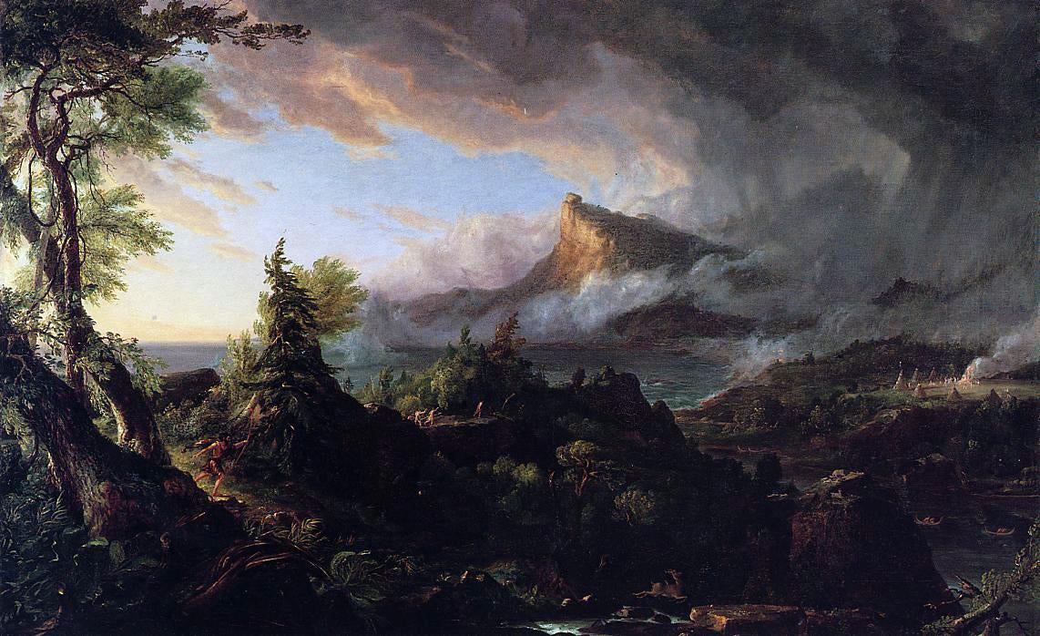  Thomas Cole The Course of Empire: The Savage State - Hand Painted Oil Painting