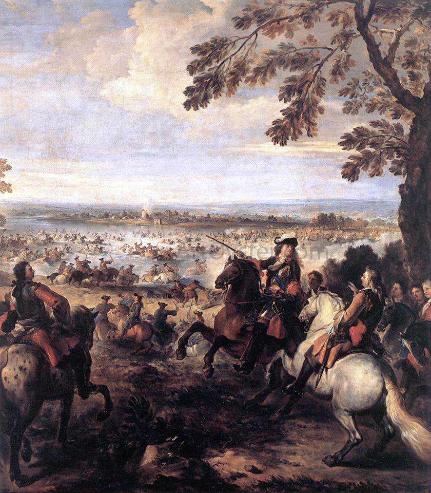  Joseph Parrocel The Crossing of the Rhine by the Army of Louis XIV, 1672 - Hand Painted Oil Painting