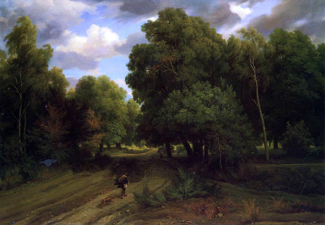  Charles Francois Daubigny The Crossroads at the Eagle's Nest, Forest of Fontainebleau - Hand Painted Oil Painting