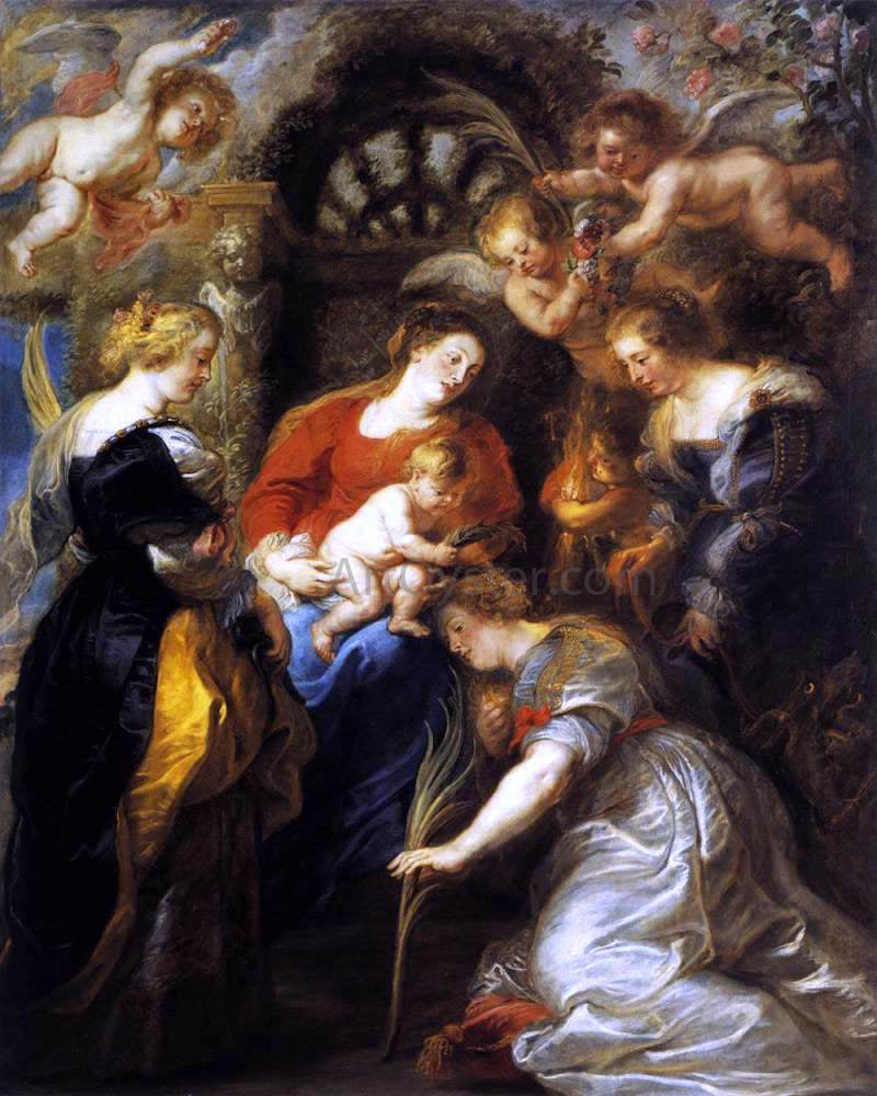  Peter Paul Rubens The Crowning of St Catherine - Hand Painted Oil Painting