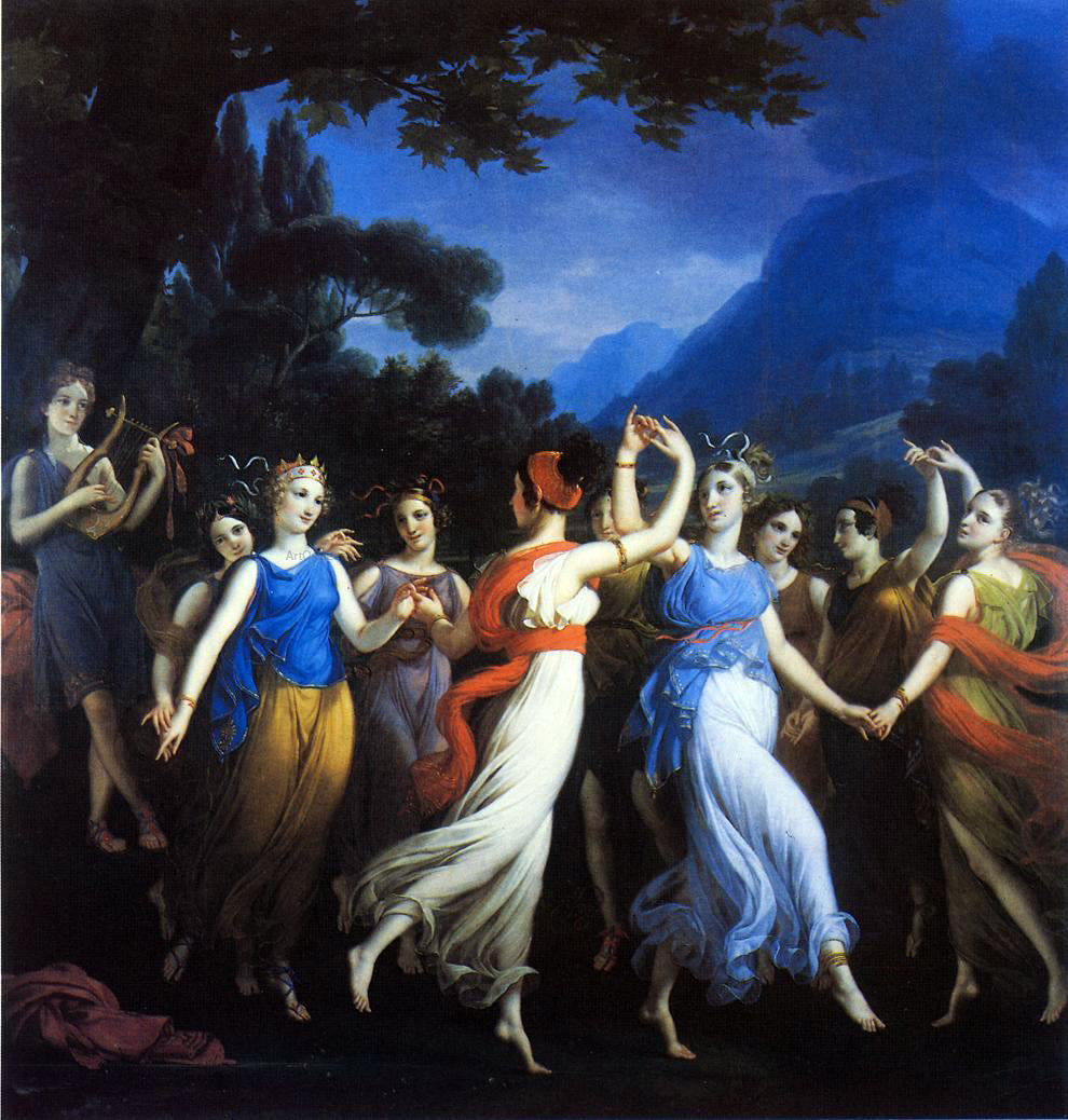  Joseph Paelinck The Dance of the Muses - Hand Painted Oil Painting
