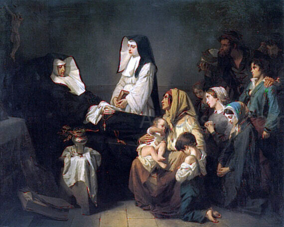  Isidore Augustin Pils The Death of a Sister of Charity - Hand Painted Oil Painting