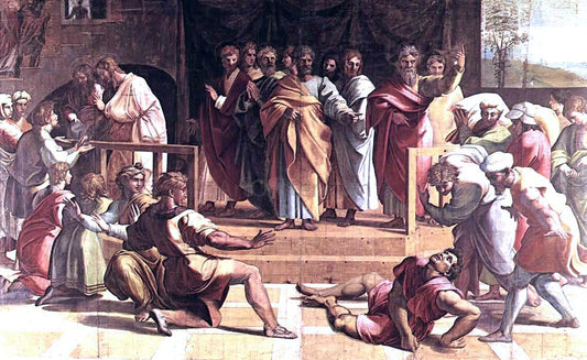  Raphael The Death of Ananias - Hand Painted Oil Painting