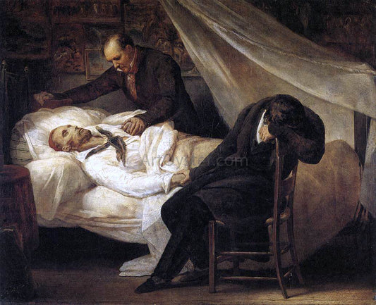  Ary Scheffer The Death of Gericault - Hand Painted Oil Painting