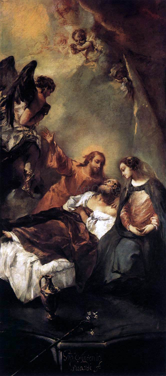  Giovanni Antonio Guardi The Death of Joseph - Hand Painted Oil Painting