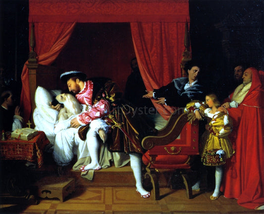  Jean-Auguste-Dominique Ingres The Death of Leonardi da Vinci - Hand Painted Oil Painting