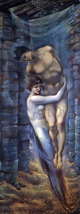  Sir Edward Burne-Jones The Depths of the Sea - Hand Painted Oil Painting