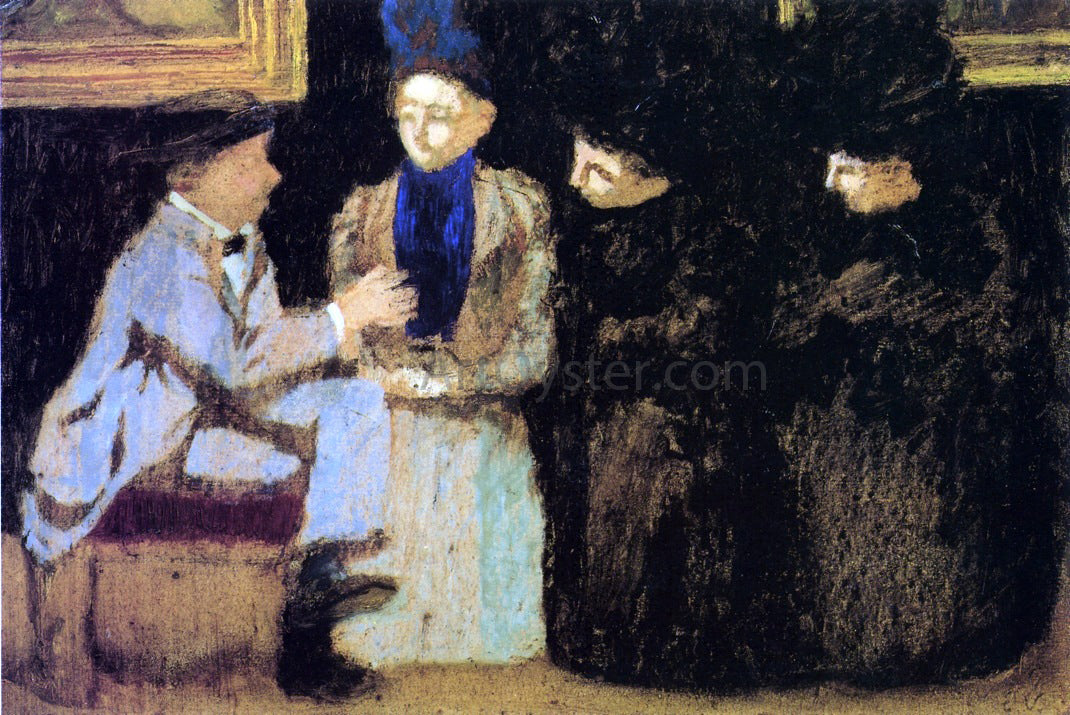  Edouard Vuillard The  Discussion - Hand Painted Oil Painting