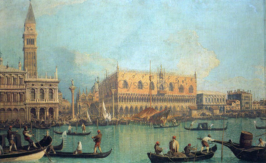  Canaletto The Doge's Palace with the Piazza di San Marco - Hand Painted Oil Painting