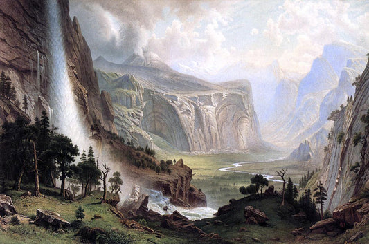  Albert Bierstadt The Domes of the Yosemite - Hand Painted Oil Painting