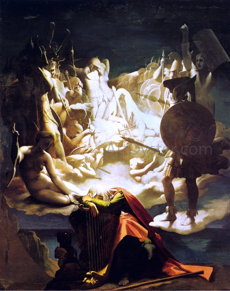  Jean-Auguste-Dominique Ingres The Dream of Ossian - Hand Painted Oil Painting