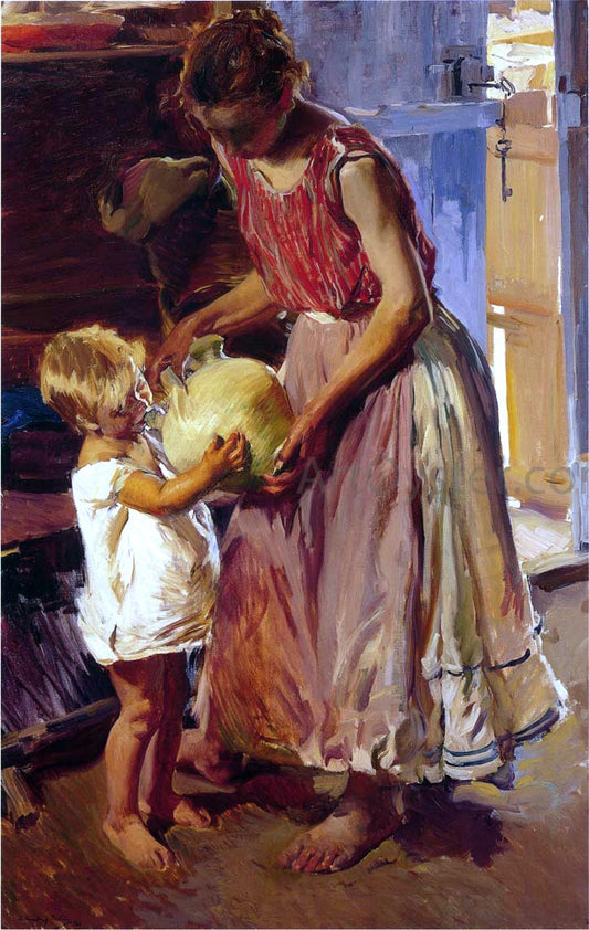  Joaquin Sorolla Y Bastida The Drinking Jug - Hand Painted Oil Painting