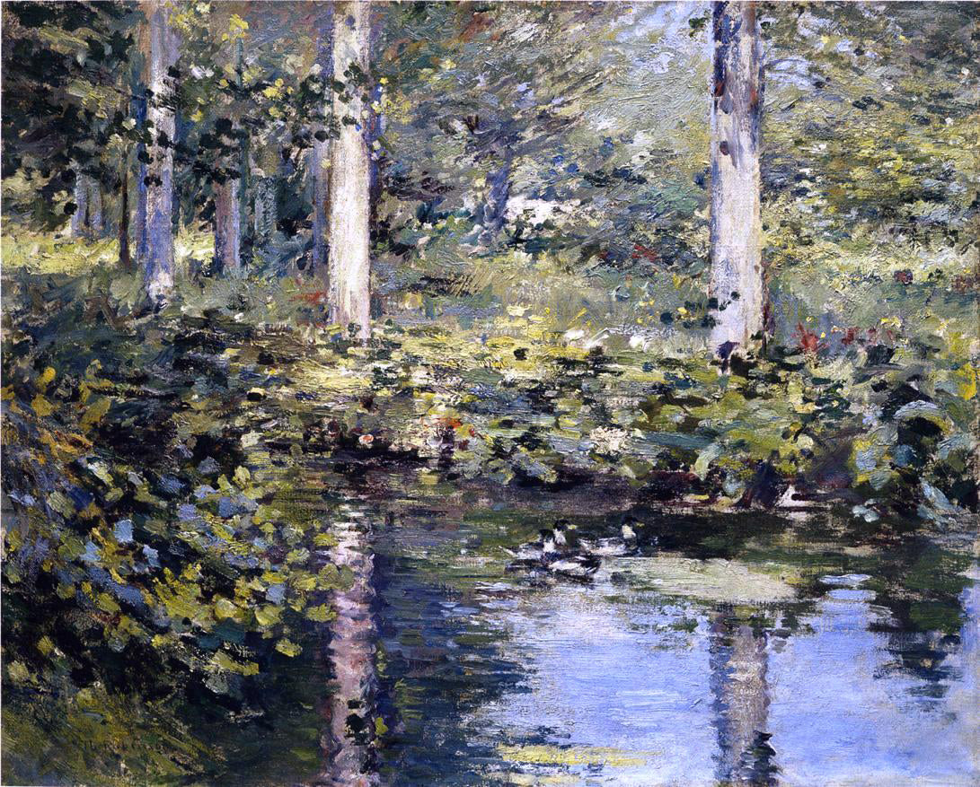  Theodore Robinson The Duck Pond - Hand Painted Oil Painting