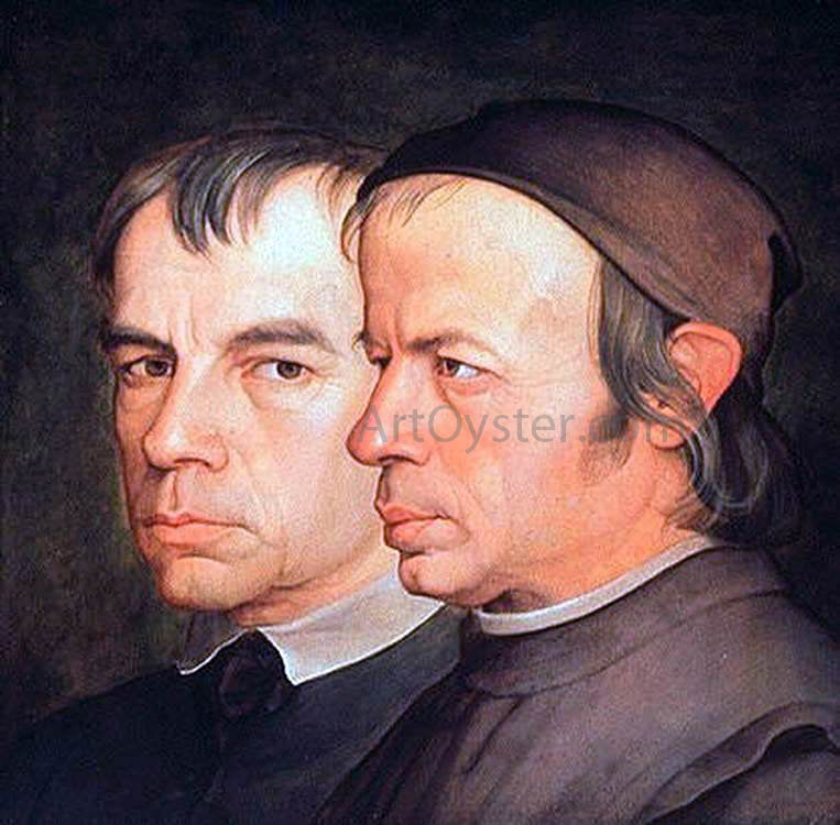  Johann Alban Ramboux The Eberhard Brothers - Hand Painted Oil Painting