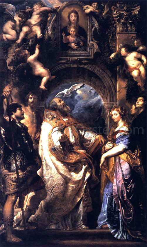  Peter Paul Rubens The Ecstasy of St Gregory the Great - Hand Painted Oil Painting