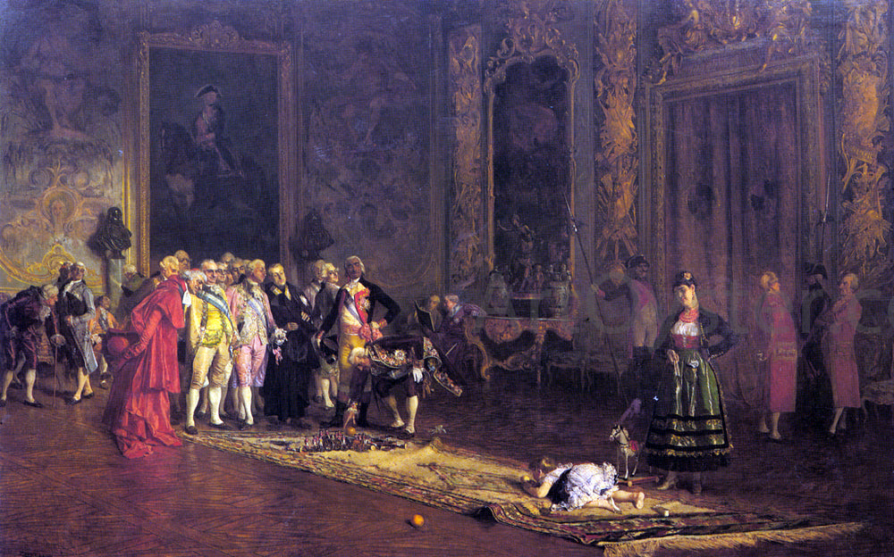  Eduardo Zamacois Y Zabala The Education of a Prince - Hand Painted Oil Painting