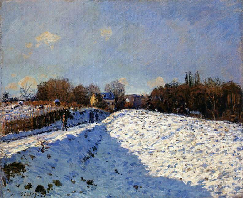  Alfred Sisley The Effect of Snow at Argenteuil - Hand Painted Oil Painting