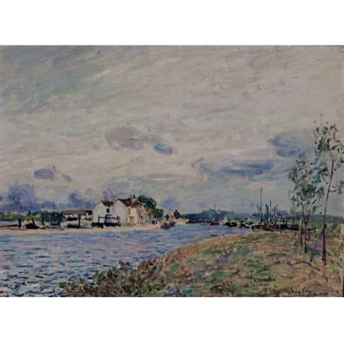  Alfred Sisley The Embankments of the Loing at Saint-Mammes - Hand Painted Oil Painting