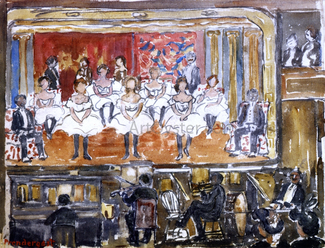  Maurice Prendergast The End Men - Hand Painted Oil Painting