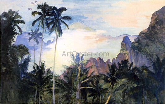  John La Farge The End of Cook's Bay, Island of Moorea, Society Islands, 1891, Dawn - Hand Painted Oil Painting