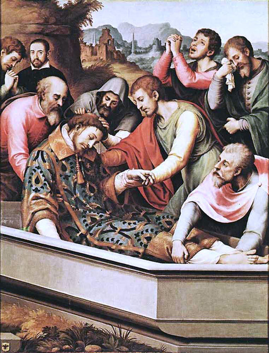  Juan de es De Juanes The Entombment of St Stephen Martyr - Hand Painted Oil Painting