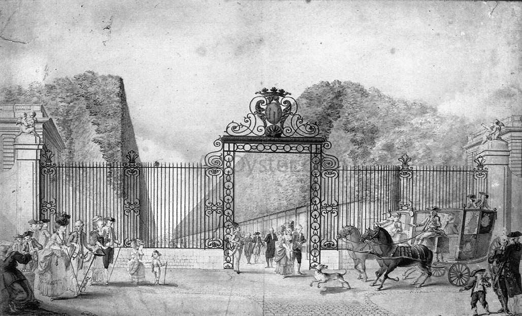  Gaspard Duche De Vancy The Entrance to Blossac Park in Poitiers - Hand Painted Oil Painting