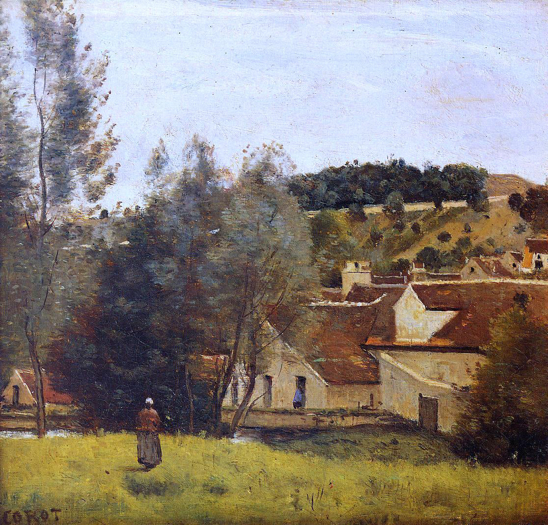  Jean-Baptiste-Camille Corot The Evaux Mill at Chiery, near Chateau Thierry - Hand Painted Oil Painting
