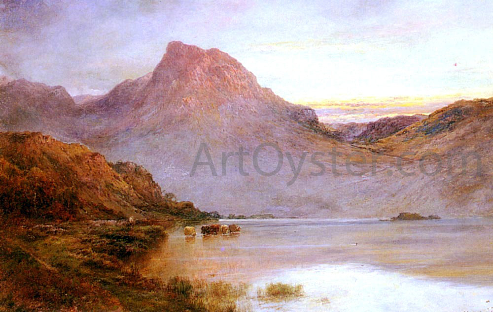  Senior Alfred De Breanski The Evening Glow, Near Arrochar, N.B. - Hand Painted Oil Painting