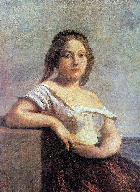  Jean-Baptiste-Camille Corot The Fair Maid of Gascony (also known as The Blond Gascon) - Hand Painted Oil Painting