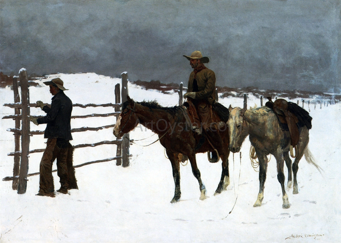  Frederic Remington The Fall of the Cowboy - Hand Painted Oil Painting