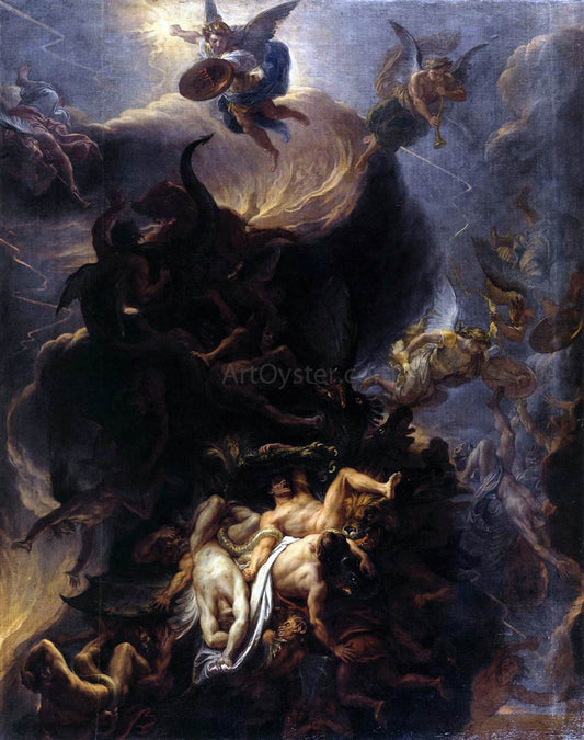  Charles Le Brun The Fall of the Rebel Angels - Hand Painted Oil Painting