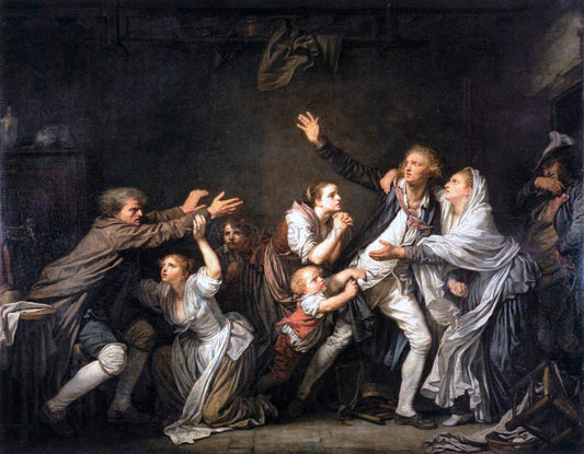  Jean Baptiste Greuze The Father's Curse: The Ungrateful Son - Hand Painted Oil Painting