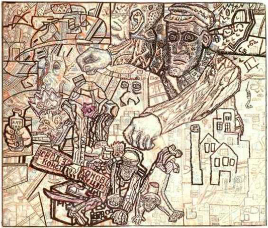  Pavel Filonov The February Revolution - Hand Painted Oil Painting