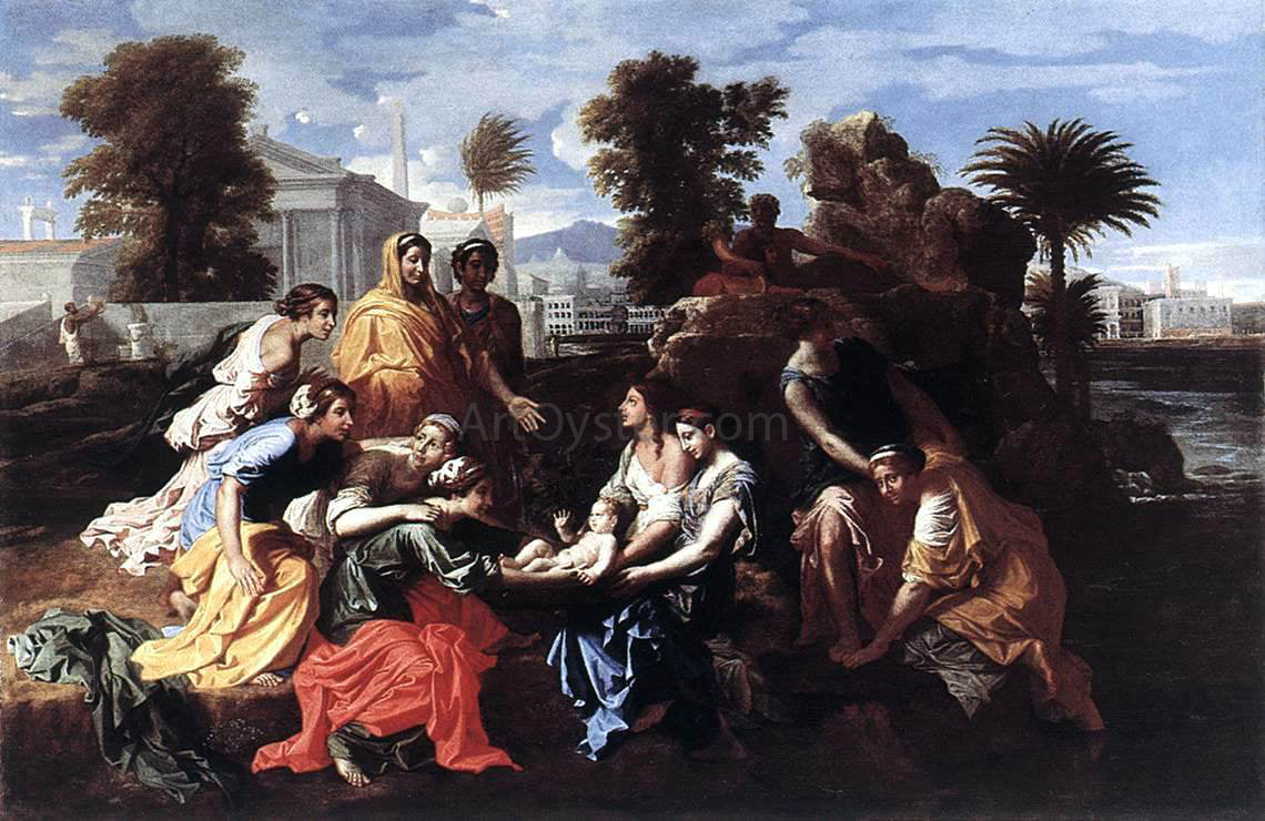  Nicolas Poussin The Finding of Moses - Hand Painted Oil Painting