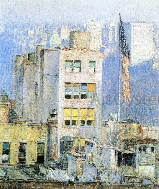  Frederick Childe Hassam The Flag, Fifth Avenue - Hand Painted Oil Painting