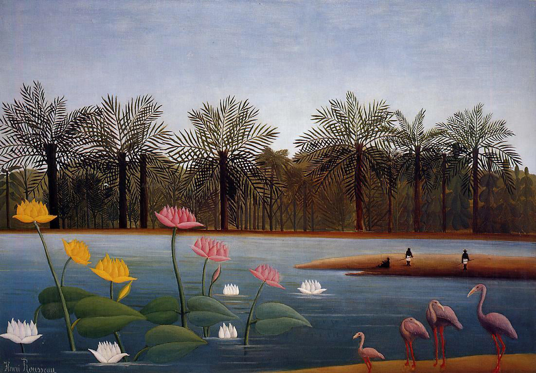  Henri Rousseau The Flamingos - Hand Painted Oil Painting