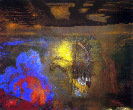  Odilon Redon The Flight into Egypt - Hand Painted Oil Painting
