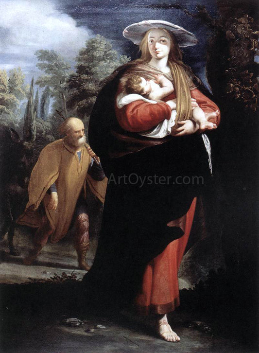  Giovanni Andrea Ansaldo The Flight into Egypt - Hand Painted Oil Painting