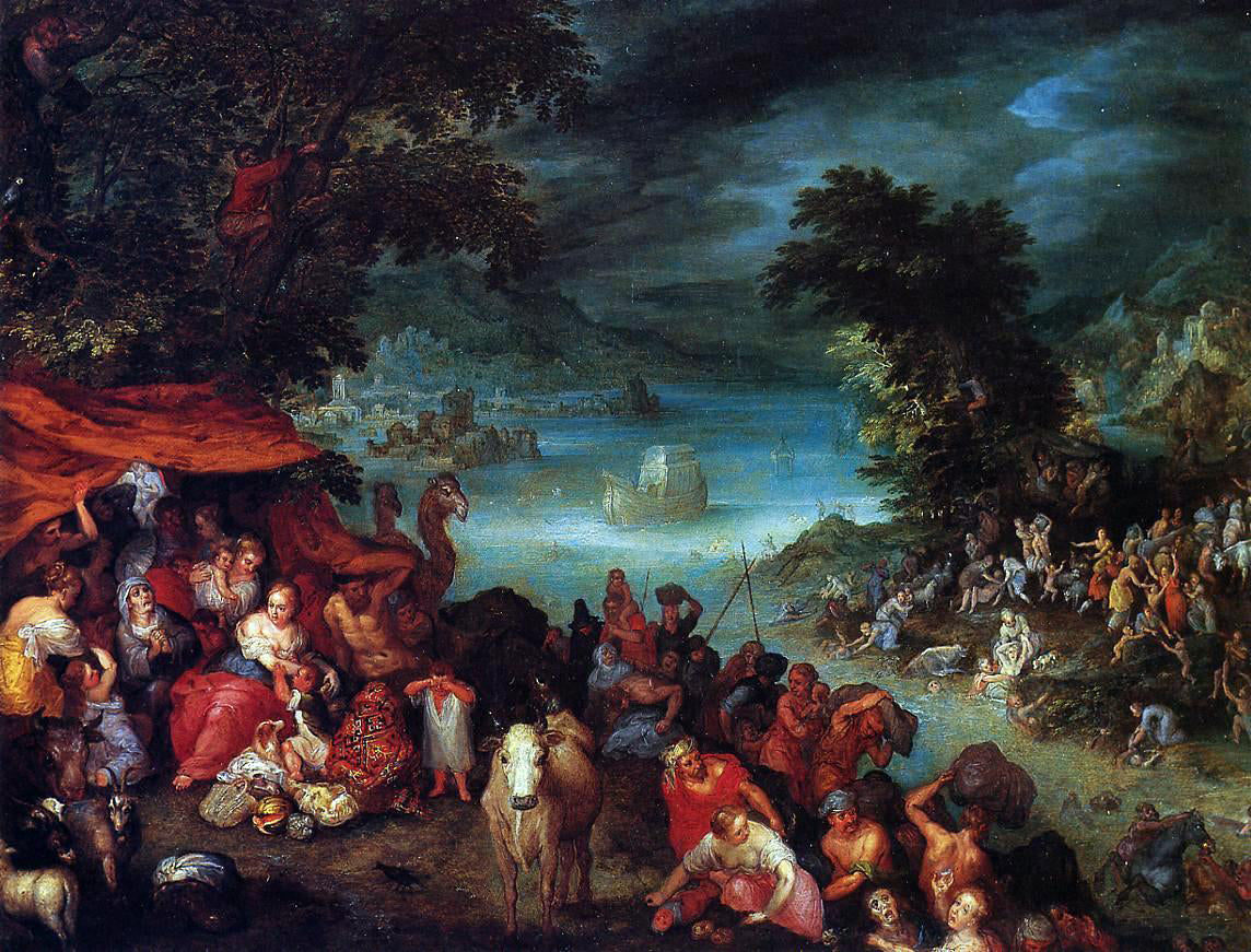  The Elder Jan Bruegel The Flood with Noah's Ark - Hand Painted Oil Painting