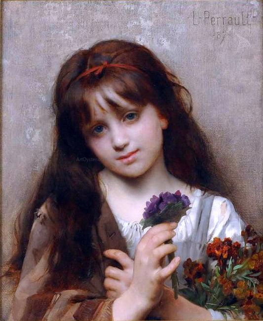  Leon Bazile Perrault The Flower Vendor - Hand Painted Oil Painting